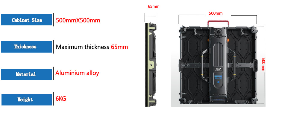 High Refresh 3840HZ Rental LED Display Screen Indoor Outdoor Use
