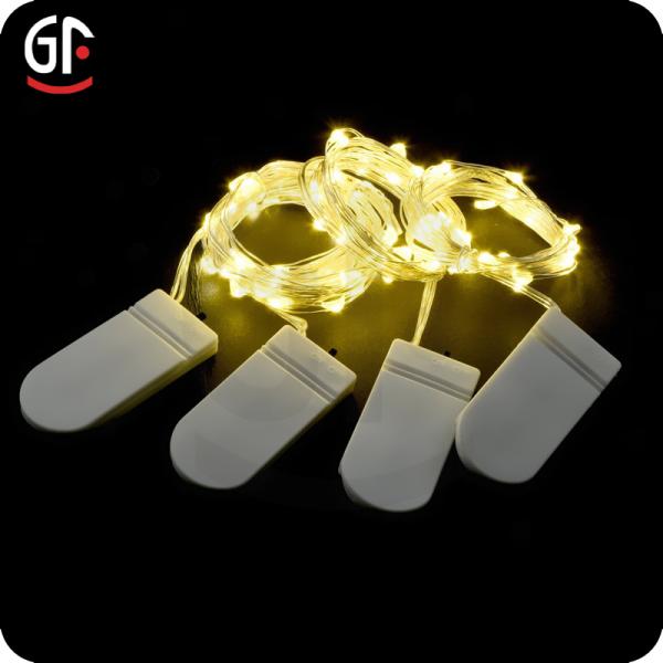 IP65 LED Copper Wire String Light For Party 2M 20 LED Button Battery Operated