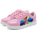 Customizable Black Led Shoes , Led Display Sneakers Woven Fabric Surface