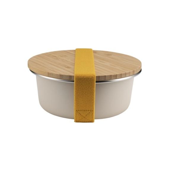 Stainless Steel Food Container with Bamboo Lid - Microwave Safe