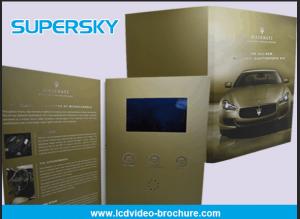 China Rechargeable LCD Video Brochure , Video In Print Brochure For Advertising on sale