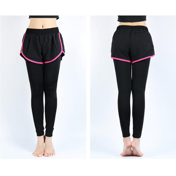 Two False Pieces Sweat Fitness Tights Leggings For Women Yoga Pants