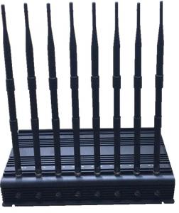 Buy cheap 8 Antennas UHF VHF Signal Jammer Indoor Car Use Remote Control 40 Meters Radius product