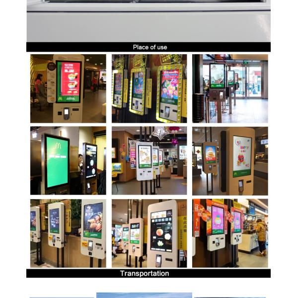 32 Inch Self Service Touch Screen Payment Kiosk Thermal Printer Bill Acceptor POS System Ordering Machine
