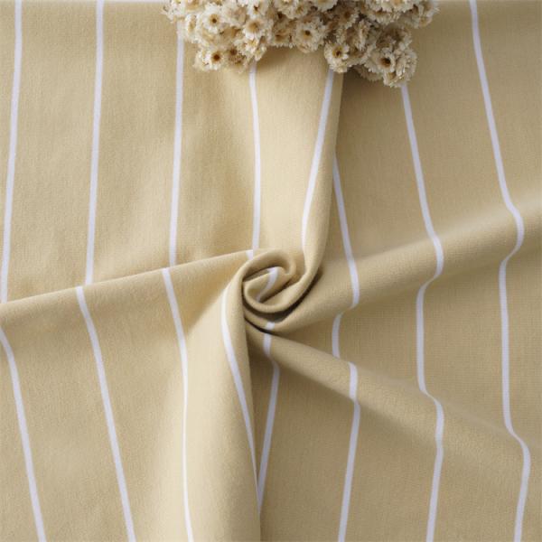 Natural Easy To Care And Comfortable Simple Striped Material Fabric For Casual Wear
