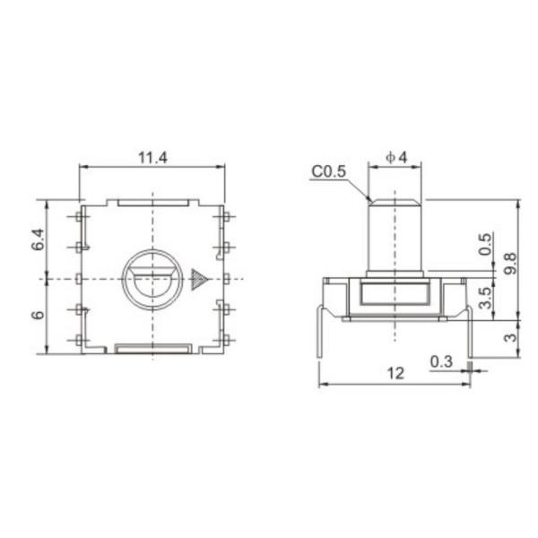 9 Position Multi Directional Switch High-Tech Procedure DC 16V