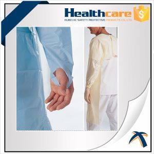 Antibacterial Disposable Protective Gowns / CPE Isolation Gown With Thumb Up