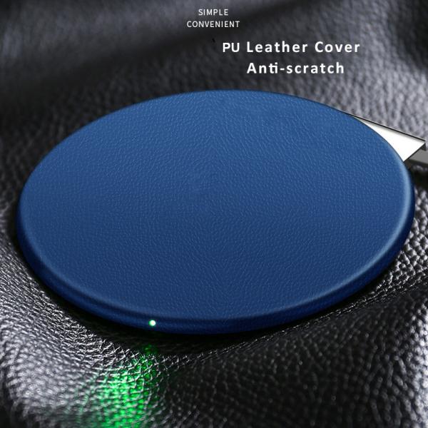 Quality Smart Round Desktop Wireless Phone Charging Pad / Wireless Charger Qi Standard for sale