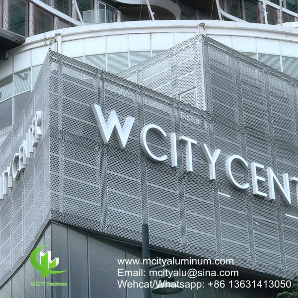 Quality metal perforated aluminum panel curtain wall aluminum solid panel facade cladding for facade covering for sale
