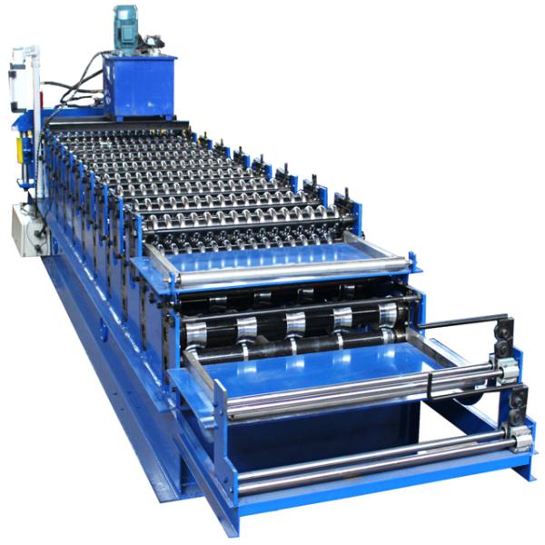 Ibr Corrugated Double Layer Roll Forming Machine Full Automatic Plc Control