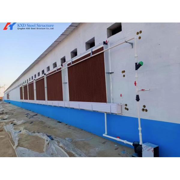 Customized Steel Poultry House , Prefab Chicken House For Layer Broiler Farming