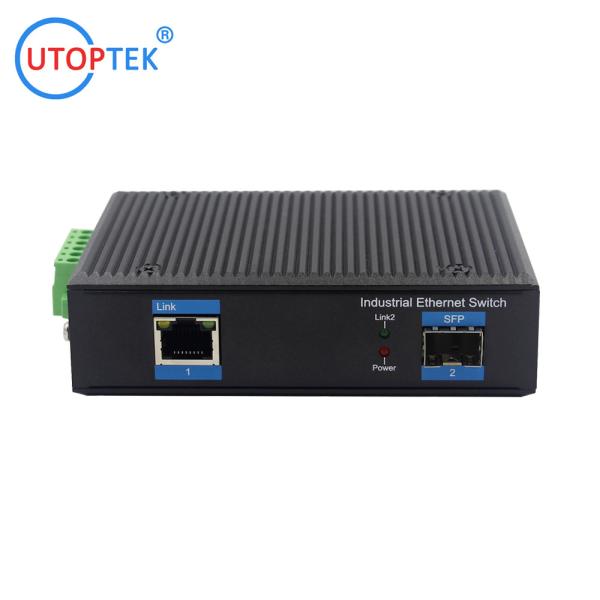UT11GP-SFP 10/100/1000M 1SFP+POE+ 30W unmanaged industrial media converter DIN Rail sfp switch converter