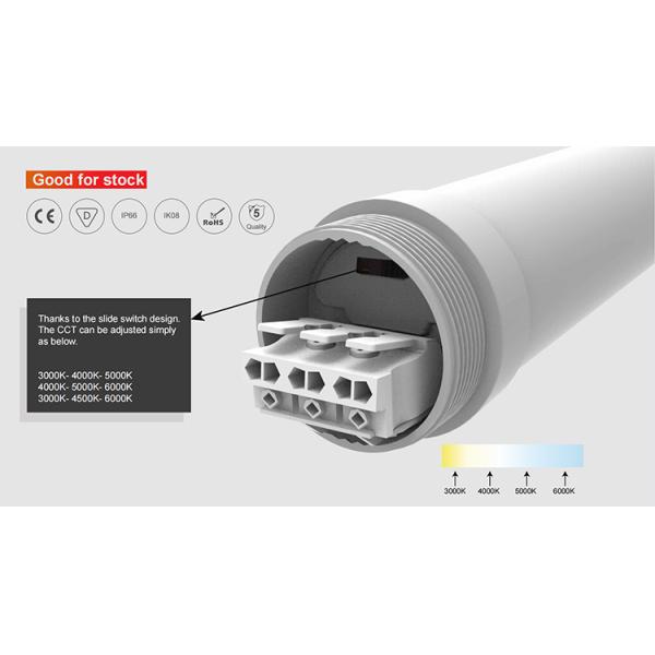 Flexible Mounting 5ft Led Tube Light SDCM 3 IK08 Easy Rotate
