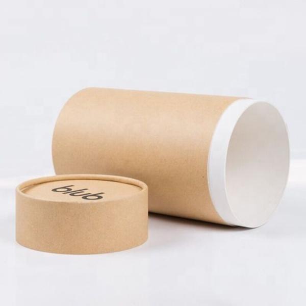 Cardboard Candle Tube Packaging Gift Box With Lid Cylinder Custom Printing