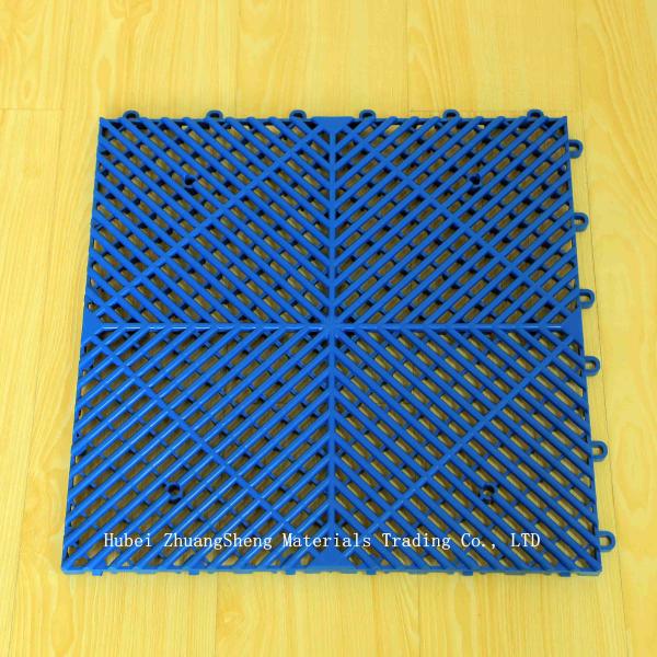 1.8mm China Multi-Purpose PP Modular Suspended Splicing Plastic Flooring Anti-Skid Plastic Sports Flooring factory