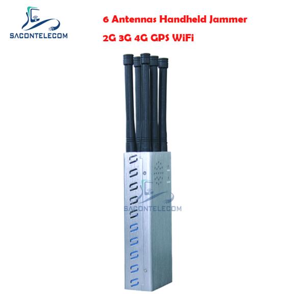 3G 4G 5G GPS WiFi 6 Bands Cell Phone GPS Jammer Blocker 30m Radius