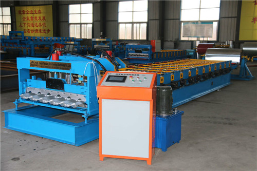 Color Coated Roof Sheet Glazed Tile Roll Forming Machine for Building