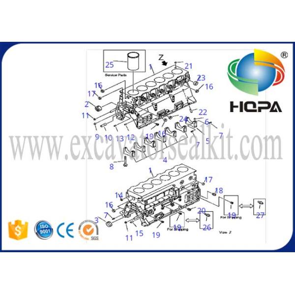 6209-21-1200 Engine Cylinder Block for Engine 6D95 Fits PC200-5