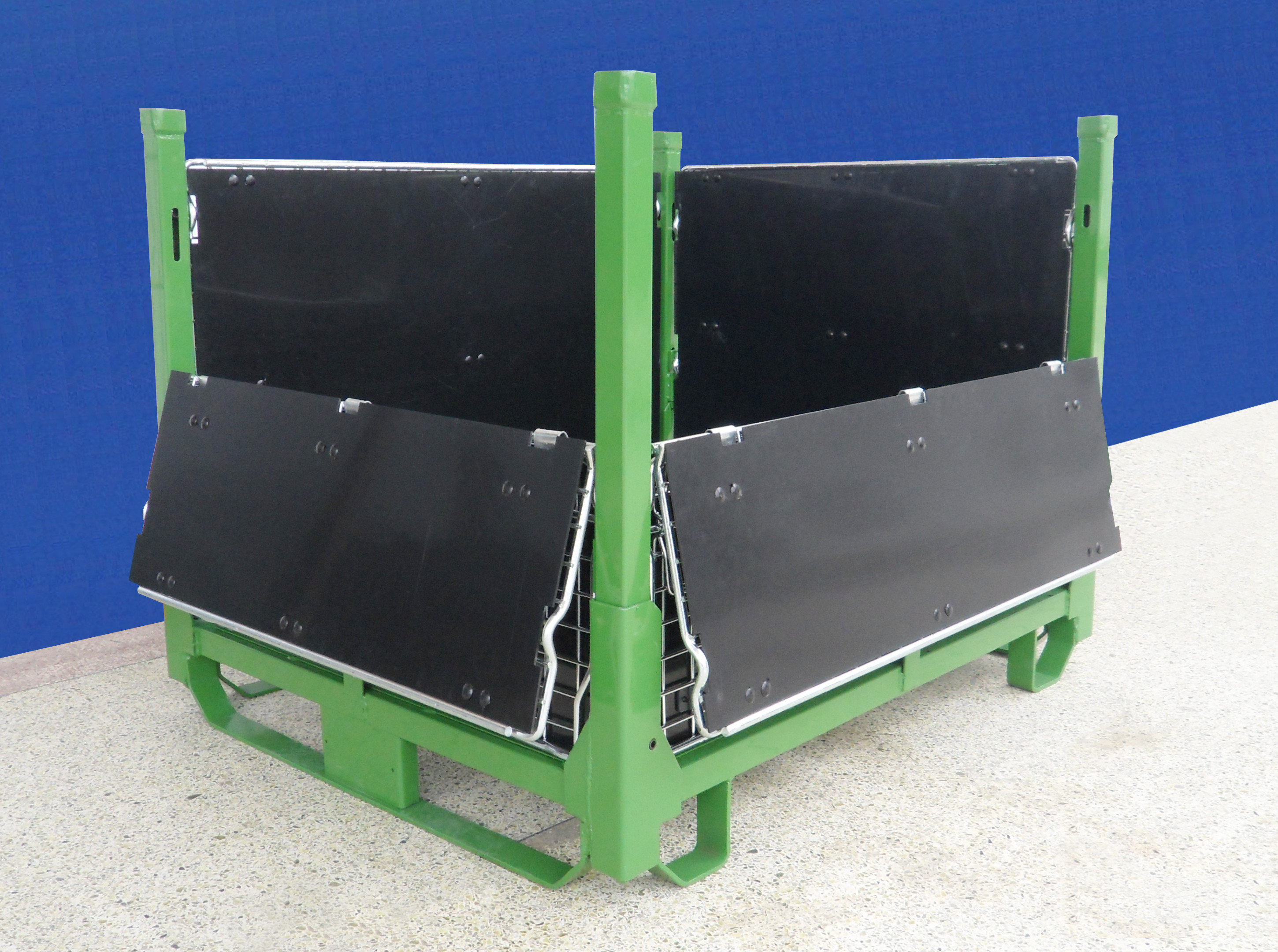 Buy cheap Durable Collapsible Wire Container Large Load Capacity With PP Sheets product
