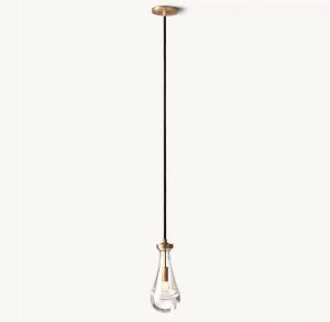 Buy cheap Nickel / Brass / Bronze Suspended Kitchen Rain Glass Pendant Lighting product