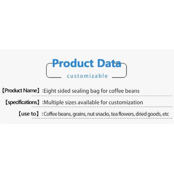 Empty Raw Coffee Bean Bags Packaging Vmpet Composite Square Bottom Bag One Way Air Valve