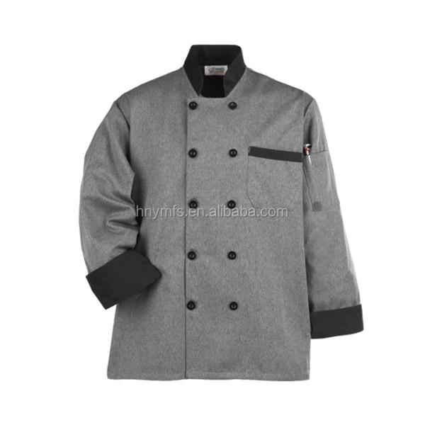 The most popular and cheapest custom made long sleeve white/black hotel uniform for chefs