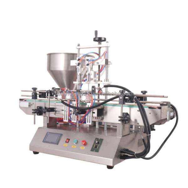 High Speed Automatic Cosmetic Cream Filling Machine Tomato Sauce Filling Machine Peanut Butter Filler with Conveyor