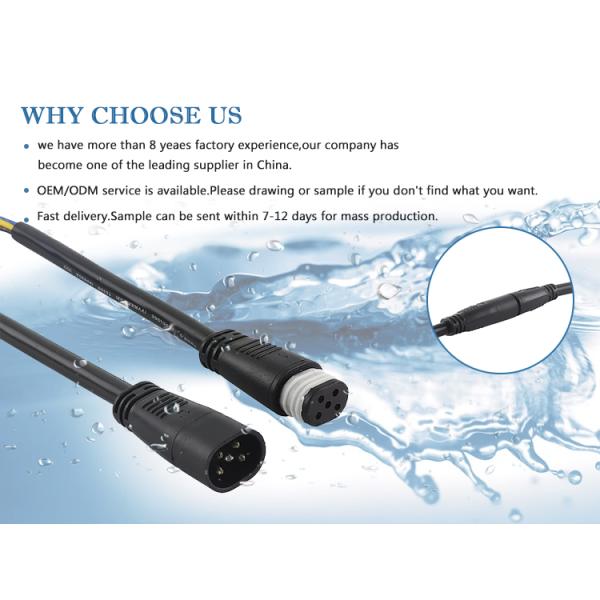 IP65 Waterproof Flat Plug Connector 2-12 Pin 50A Rated Current