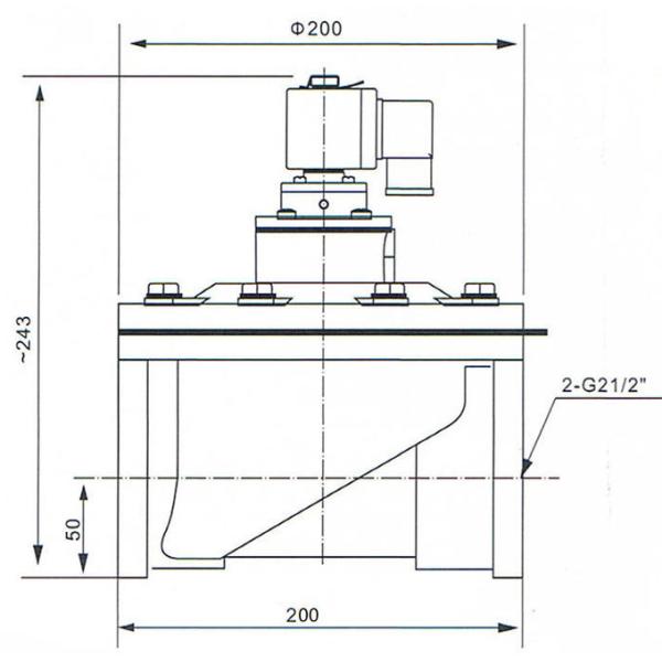 2.5'' DMF-T-62S SBFEC Type Straight Through Pulse Valve For Dust Removal