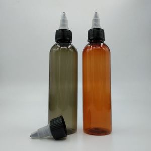 Customized Dropper Dispenser Bottles with Screw Cap in Transparent Black for