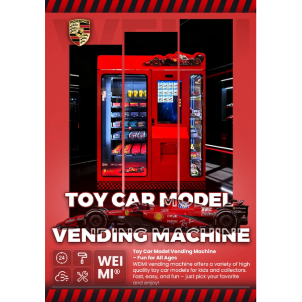 Toy Car Vending Machine that automates the selling process for toy models reducing labor costs and improving customer access