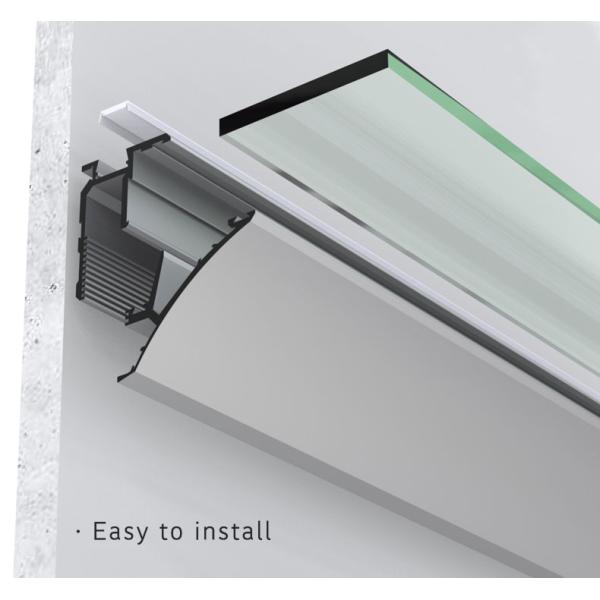 Surface Mounted Plasterboard LED Profile , Silver Extruded Aluminum LED Channel
