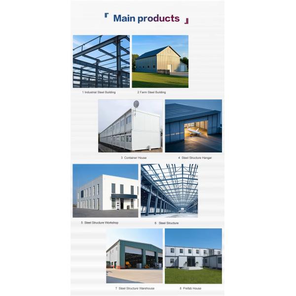 Weatherproof Prefabricated Steel Frame Farm Building Poultry House Easy Install