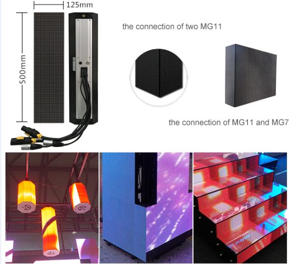 Full Color Hanging Irregular LED Display / LED Video Display 28224 dot/㎡ Density