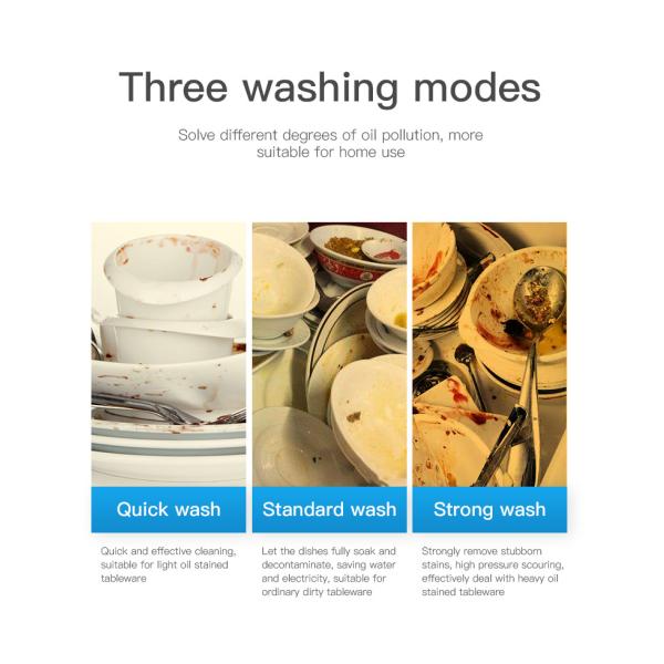Easy To Install Full Automatic Desk Mini Electric Dishwasher With Touch Button