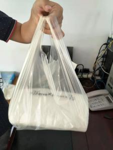 China Custom Plastic PVA Water Soluble 100% Biodegradable Medical Shopping Bags on sale