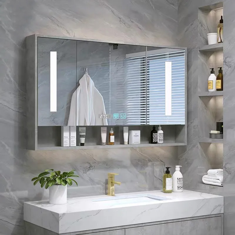 Customized LED Arched Bathroom Mirror Smart Touch Screen Vanity Mirror Anti Fog