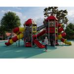 120cm Fall Height Plastic Slide Playground 20 Persons Capacity