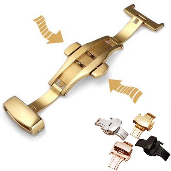 Stainless Steel Deployment Buckle Clasp , Folding Butterfly Watch Clasp