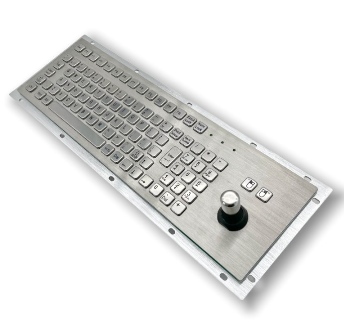 Stainless steel IP65 waterproof dustproof Industrial Keyboard With Control Stick