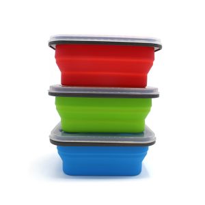 Buy cheap Rectangle Collapsible Silicone Bento Box For Kids product