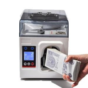 Buy cheap 40MM bundling machine Automatic Banknote Banding Machine Strapping For Paper Money Collecting 220V binding machine product