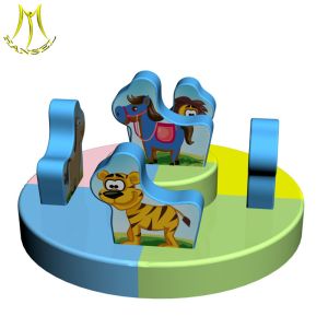Hansel amusement rides manufacturer baby electric soft play carousel