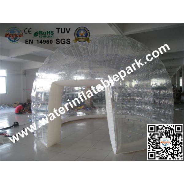UV Protected Transparent PVC Inflatable Clear Dome / 4m Dia Clear Dome