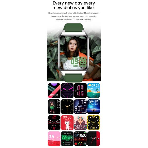 Multi Sport Modes Fitbit Smartwatch 1.69 Inch Blood Oxygen Monitoring For Health