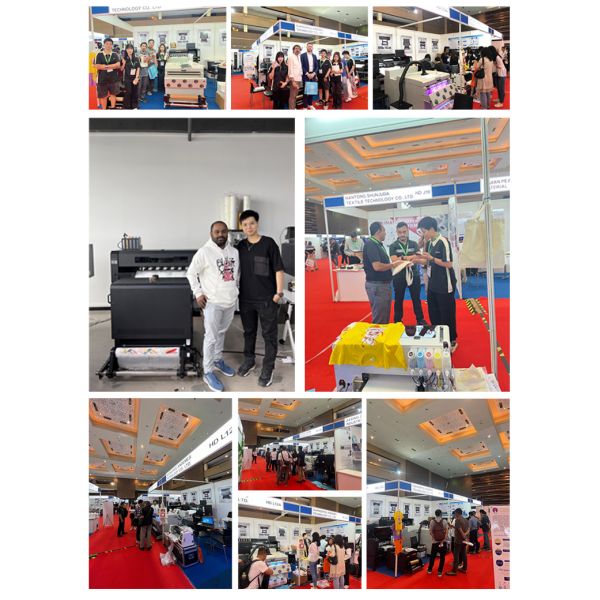 24Inch Dual I3200 Head Dtf Printing T-shirt Printing Machine Set with Powder Shaking Machine Plate Type Roll-to-Roll Printer