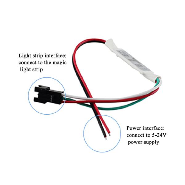 Sp002e LED Pixel Controller Mini For Ws2811 Full Magic Color Strip