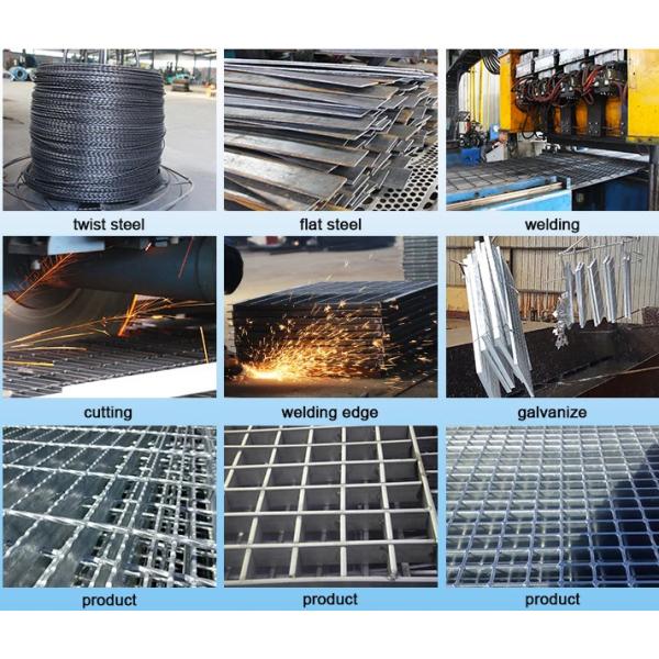 Galvanized Steel Grating 30x100mm Mesh 3mm Thickness Welded