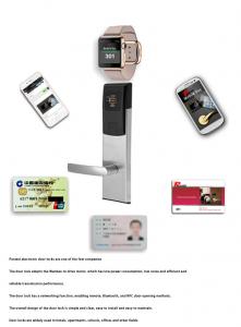 Buy cheap Intelligent RFID Hotel Door Locks Smart Card Golden Lock Low Battery Voltage Warning product