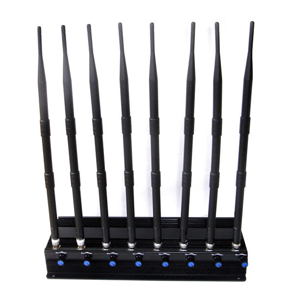 Adjustable 20 watt 8 Antennas High Power GPS/ WiFi/ 4G(LTE+Wimax)/ 5G Jammer